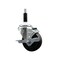 Service Caster 3.5'' SS Phenolic Swivel 7/8'' Expanding Stem Caster with Brake SCC-SSEX20S3514-PHS-TLB-78 - alternate 1